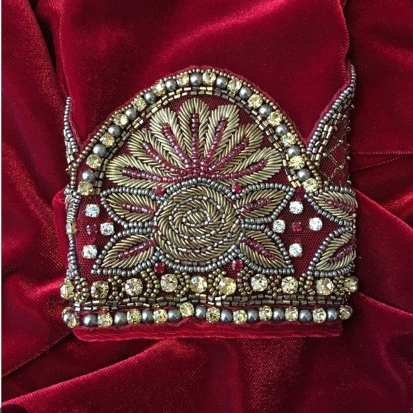 Red Velvet Dress Badgley Mischka - Picture 5 of 7